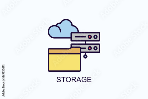 Storage Vector, Icon Or Logo Sign Symbol Illustration 