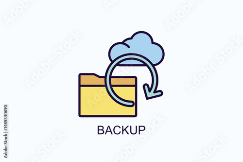 Backup Vector, Icon Or Logo Sign Symbol Illustration 