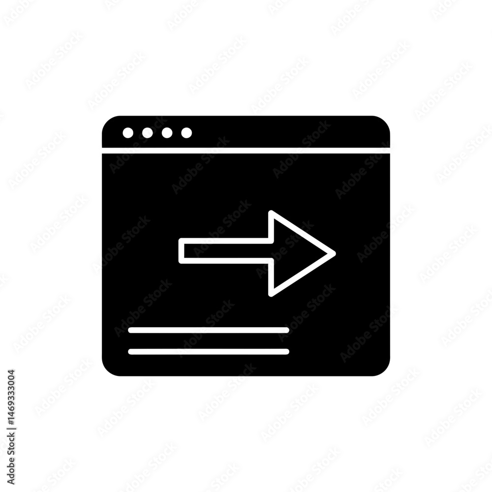 Dashboard Screen with Arrow Icon, Business Analytics and Progress