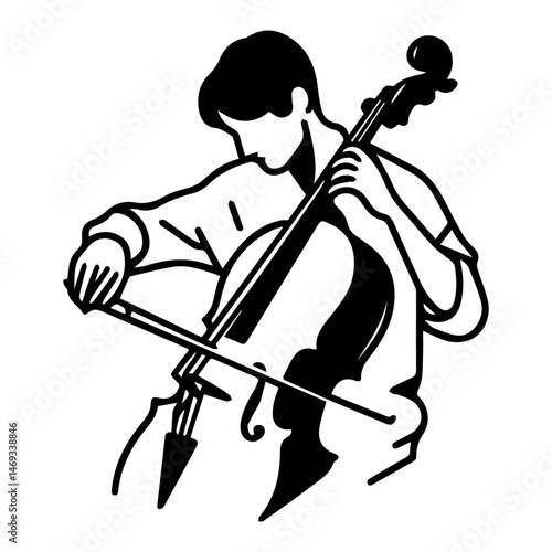 Cellist Illustration