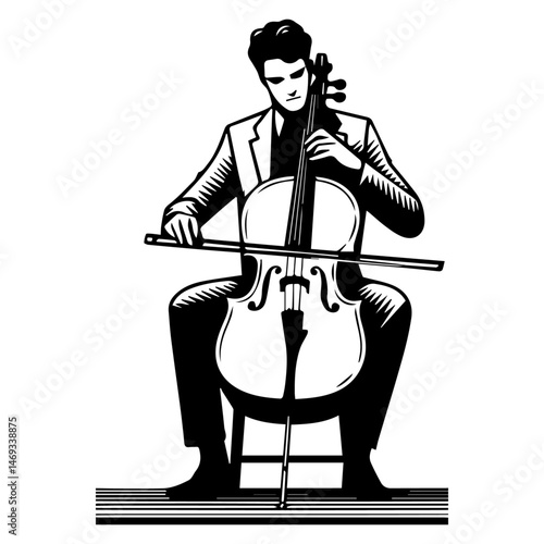 Cellist Illustration