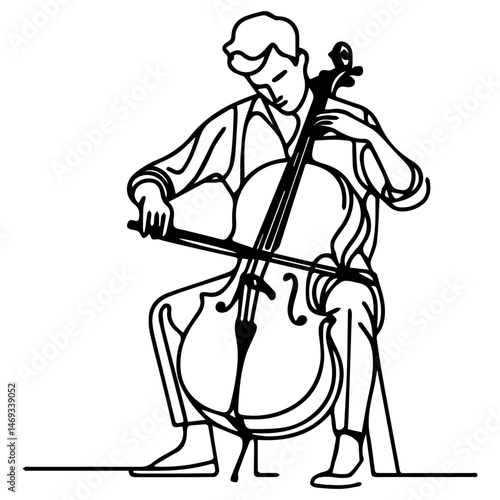 Cellist Illustration