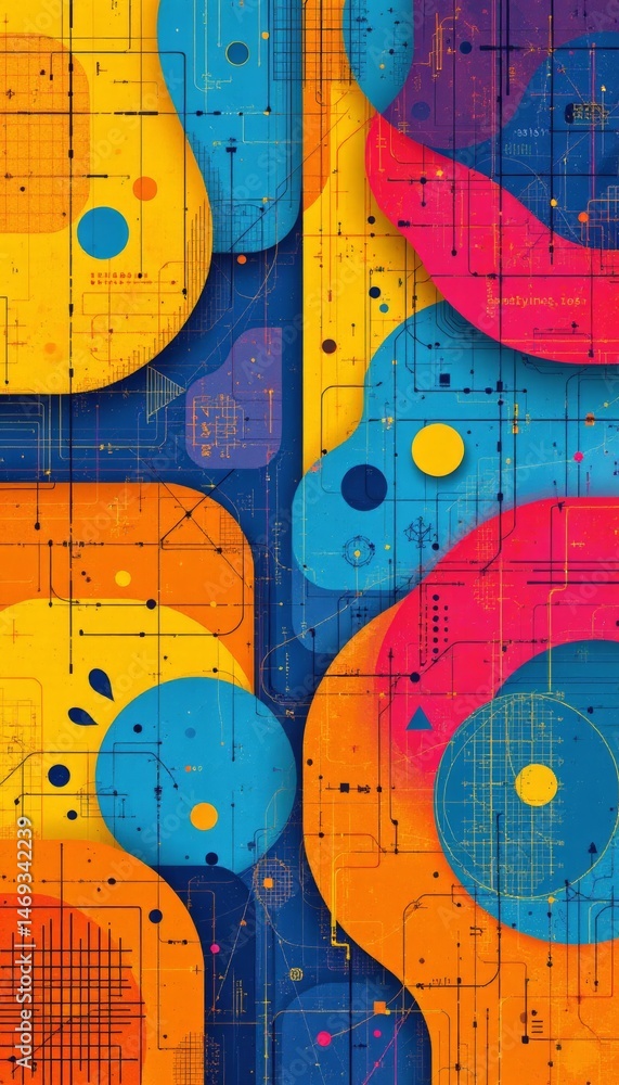 Abstract Geometric Network Background