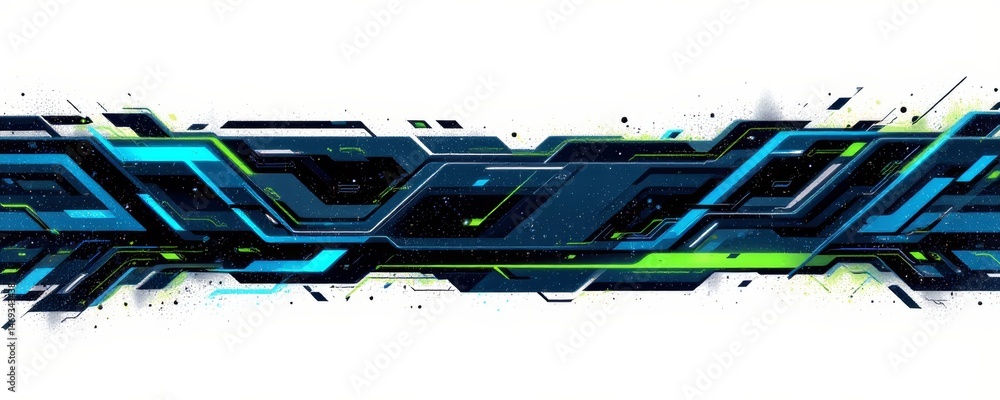 Abstract Futuristic Technology Banner