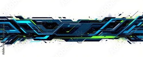 Obraz na płótnie Abstract Futuristic Technology Banner w salonie