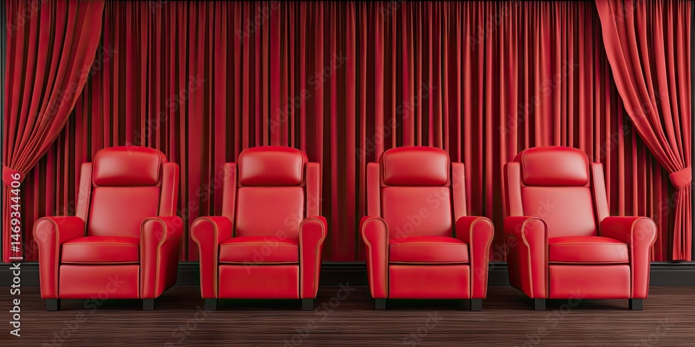 Obraz premium Red Cinema Recliners