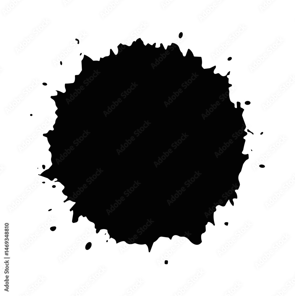 Fototapeta premium Black ink splatter