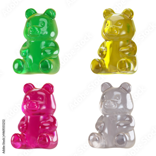 gummy bears 3D render