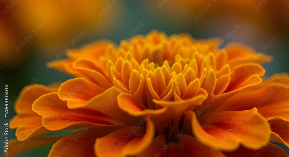Close-up of Orange Flower Showing Petal Details and Vivid Color Close-up of Orange Flower Showing Petal Details and Vivid Color