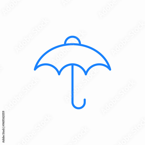 open umbrella icon sign vector