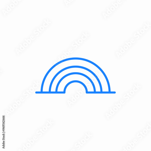 rainbow weather icon sign vector