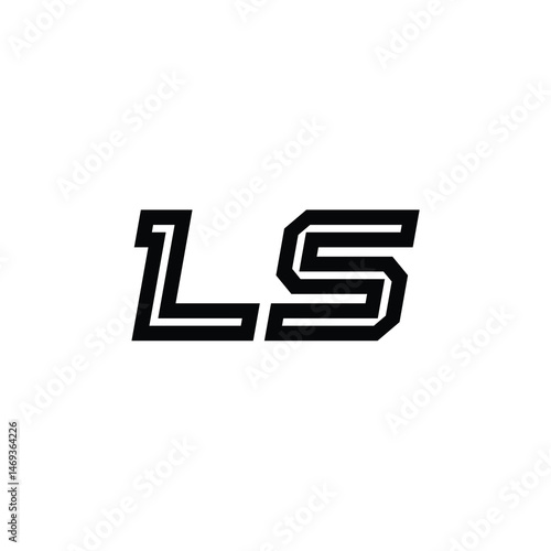 LS monogram logo design letter text name symbol monochrome logotype alphabet character simple logo