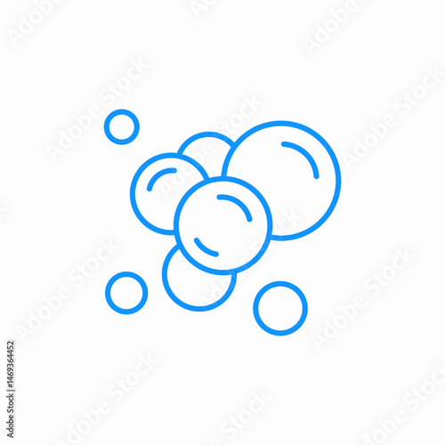 soapy cleaning bubbles icon sign vector