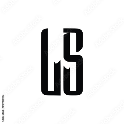 LS monogram logo design letter text name symbol monochrome logotype alphabet character simple logo