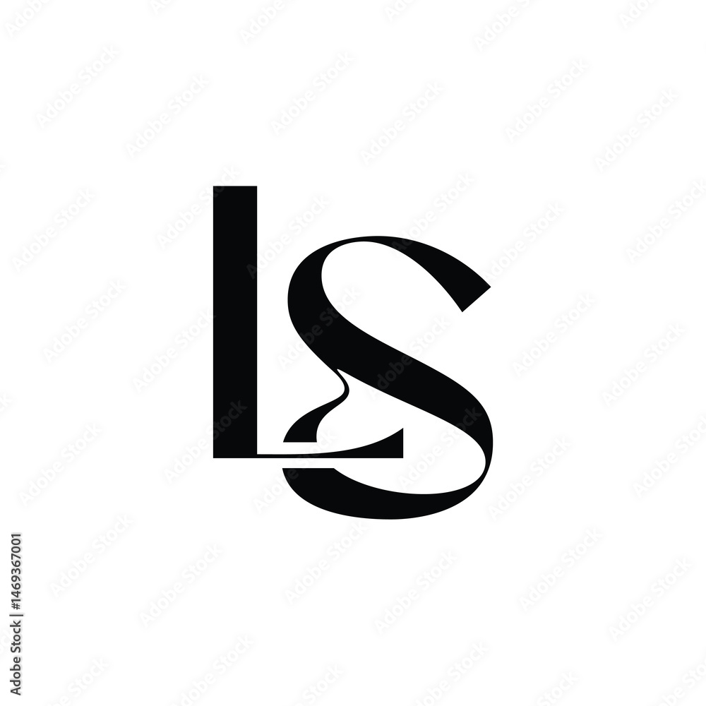 LS monogram logo design letter text name symbol monochrome logotype alphabet character simple logo LS monogram logo design letter text name symbol monochrome logotype alphabet character simple logo