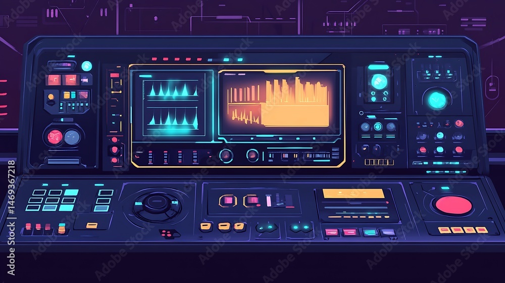 Futuristic Control Panel Interface. (1) Futuristic Control Panel Interface. (1)