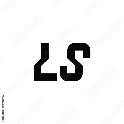 LS monogram logo design letter text name symbol monochrome logotype alphabet character simple logo