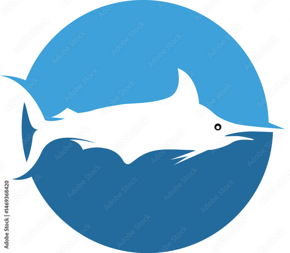 Obraz premium dolphin logo design vector illustration 
