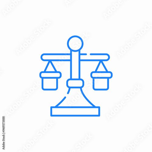 balanced scale icon sign vector
