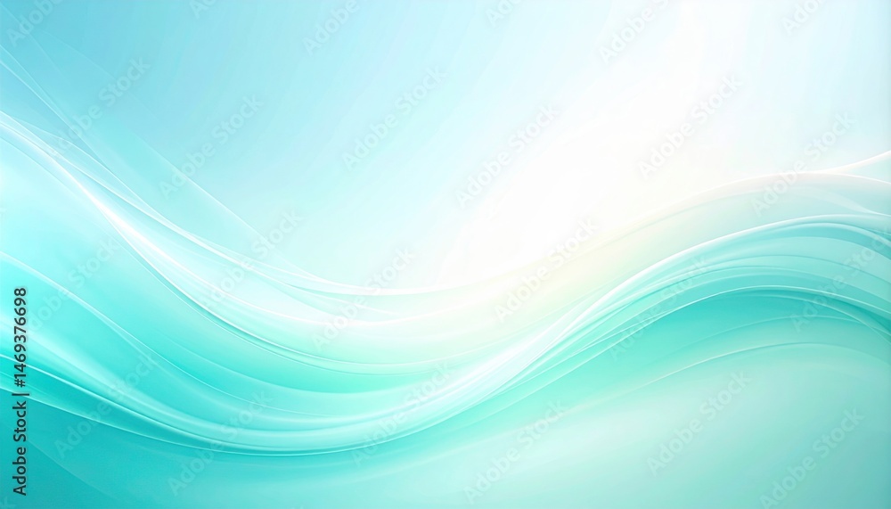 Flowing waves abstract digital art tranquil seascape serene environment soft light calming concept Flowing waves abstract digital art tranquil seascape serene environment soft light calming concept
