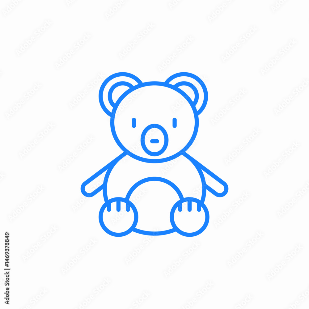 Obraz premium teddy bear icon sign vector
