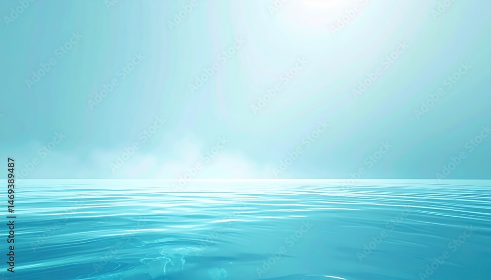 Obraz premium Calm water reflection tranquil ocean nature scene serene setting aerial view peaceful atmosphere