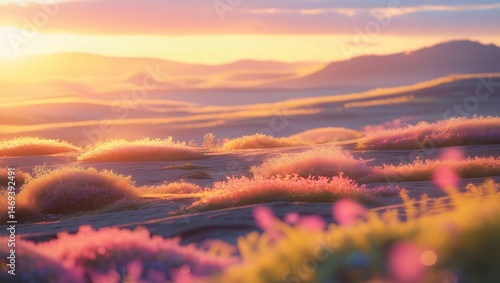 sunset in the field