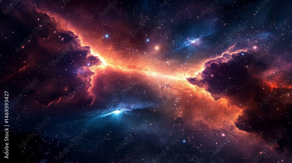 Dive into the vivid and rich hues of a nebula captured in the vastness of space. Dive into the vivid and rich hues of a nebula captured in the vastness of space.