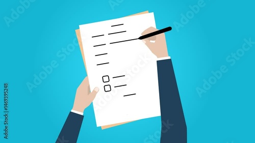 Fill Out The Form Animation Video 4K suitable for your project needs