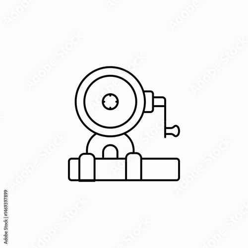 fire bell icon sign vector