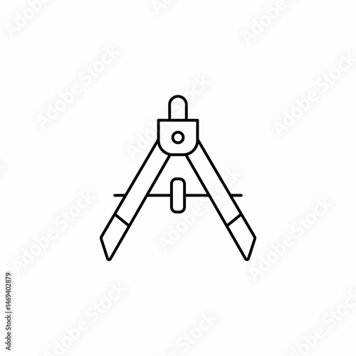 math compass icon sign vector