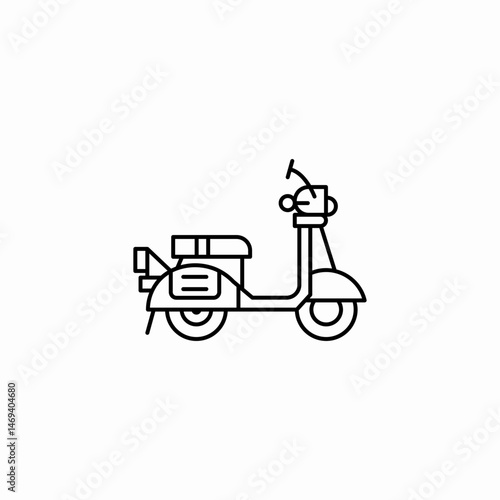 motor scooter icon sign vector
