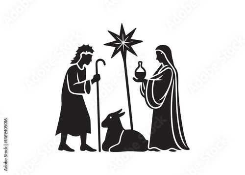 Nativity Silhouette Vector