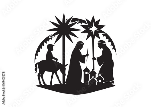 Nativity Silhouette Vector