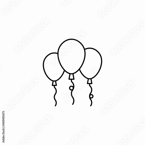 party balloons icon sign vector