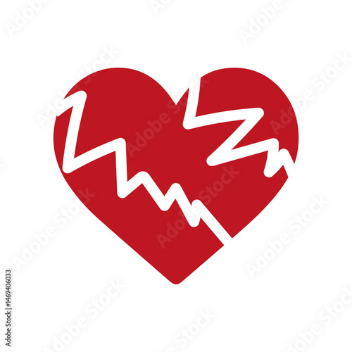 Hearts icons set Symbols of love and heartbreak