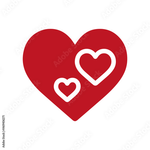 Hearts icons set Symbols of love and heartbreak