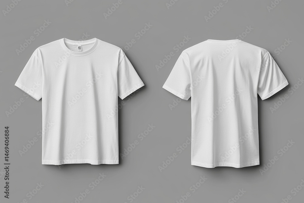 Blank white t-shirt, front and back views (6) Blank white t-shirt, front and back views (6)