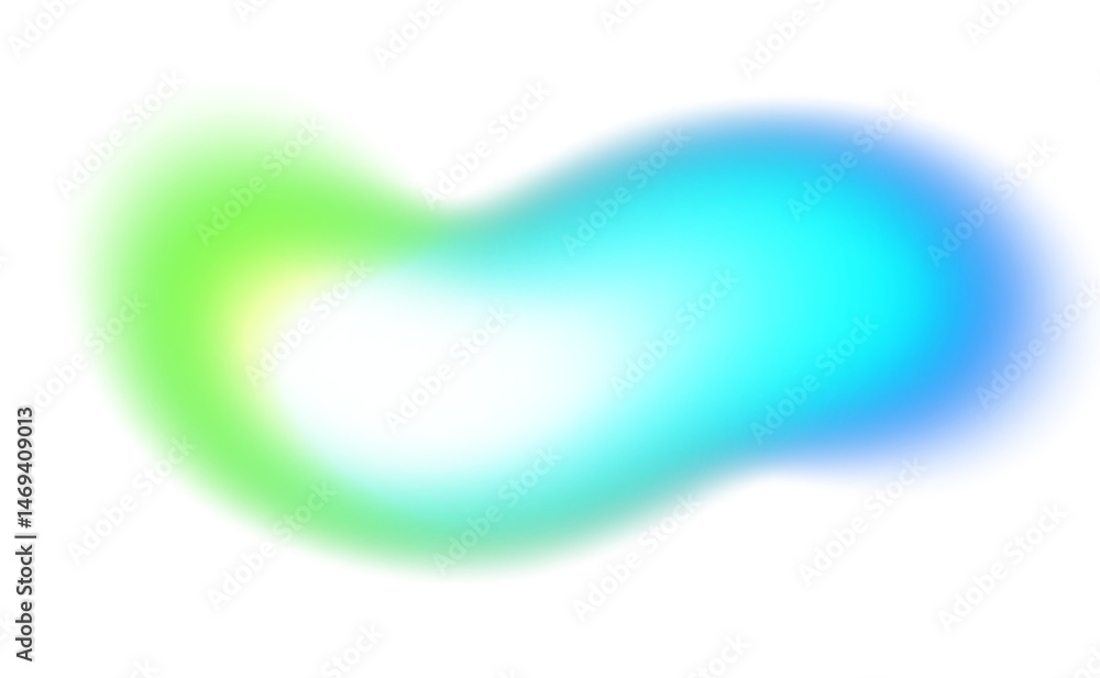 Abstract glowing color gradients shape effect on transparent background. Vibrant multicolored blurred gradient shaped effect background used for graphics use. Glowing neon colors effect, grungy.