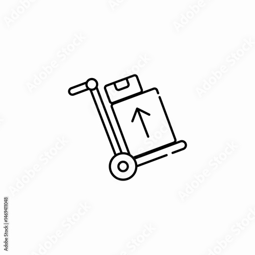 upload boxes icon sign vector