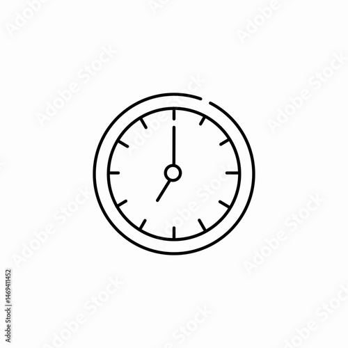 wall clock icon sign vector