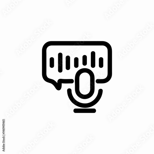 voice message icon sign vector