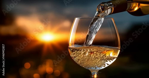 Wallpaper Mural White Wine Pour at Sunset Torontodigital.ca