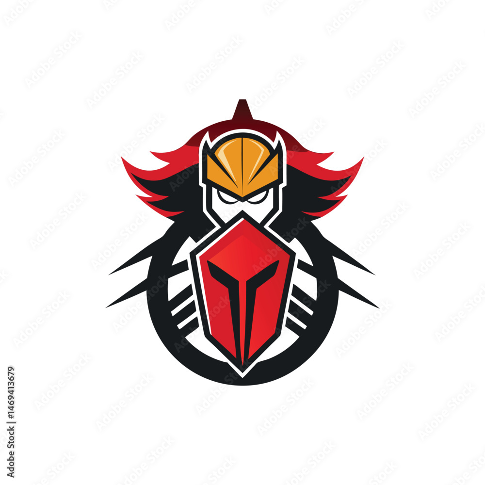 Obraz premium Flat and Minimal bike logo vector illustration isolated on white background