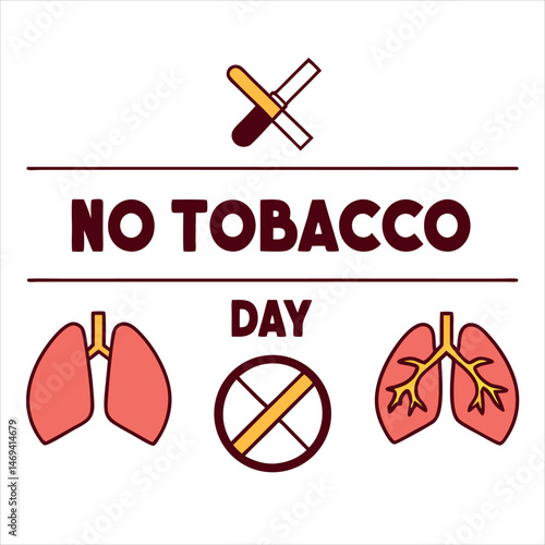    No tobacco day vector illustration.
