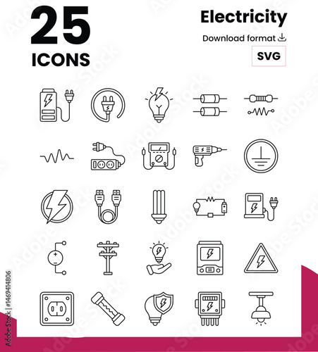 Electricity Icon Pack (EPS)