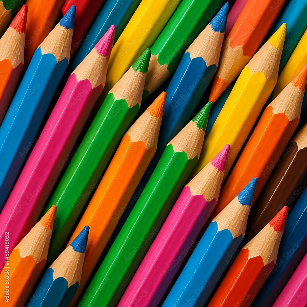 Fototapeta premium color pencils background
