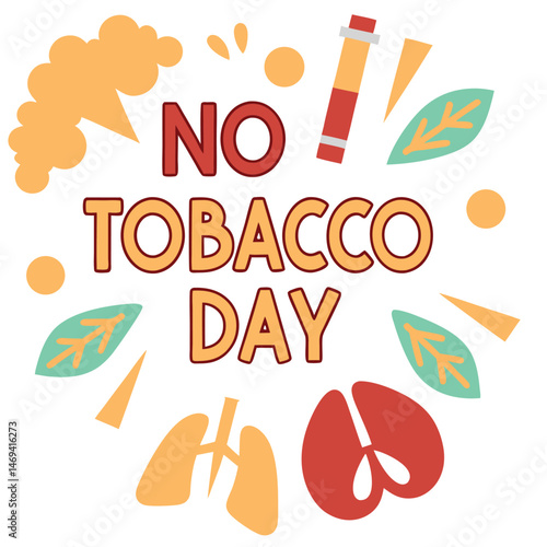    No tobacco day vector illustration.

