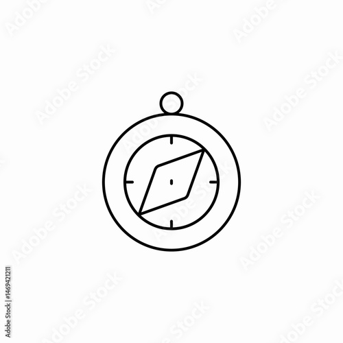 hand compass icon sign vector
