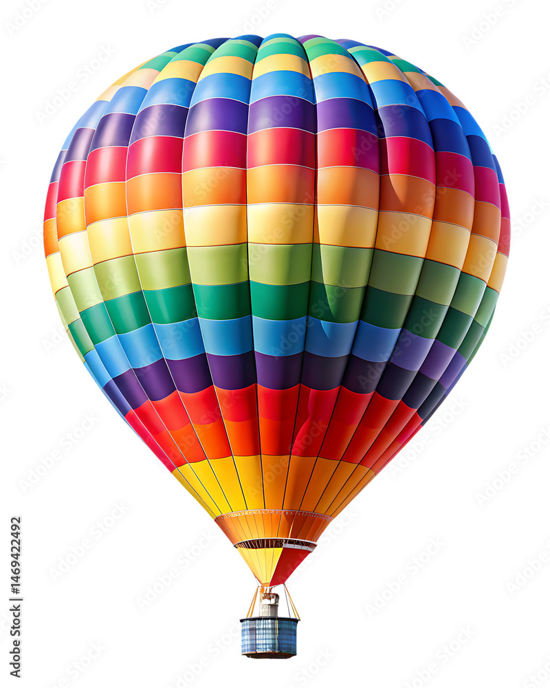 Naklejka premium hot air balloon isolated on white background PNG , AI GENERATED